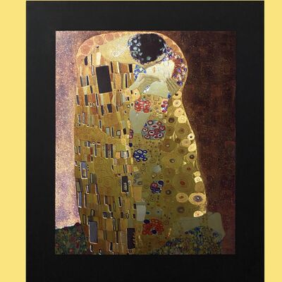 Kiss by Klimt | Metallic Art | 3D Light Effect