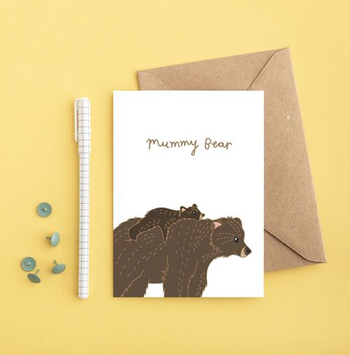 Mummy Bear | Mother's Day Card | Mum Birthday Card