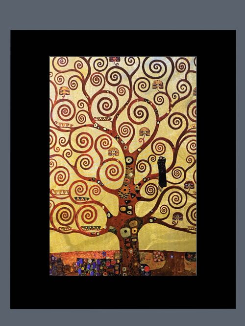 Tree of Life by Klimt Metallic Art | 3D Light Effect