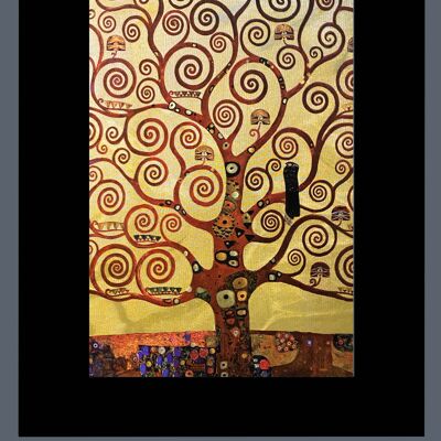 Tree of Life by Klimt Metallic Art | 3D Light Effect