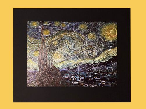 Starry Night by Van Gogh Metallic Art | 3D Light Effect