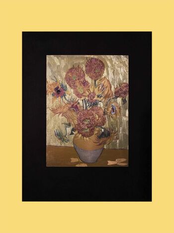 Tournesols par Van Gogh Art métallique | Effet de lumière 3D 2 1