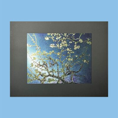 Almond Blossom by Van Gogh Metallic Art | 3D Light Effect