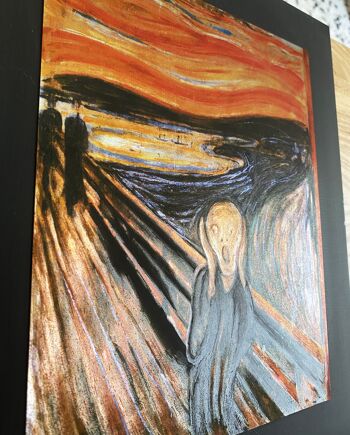 Scream par Munch Art métallique | Effet de lumière 3D 3