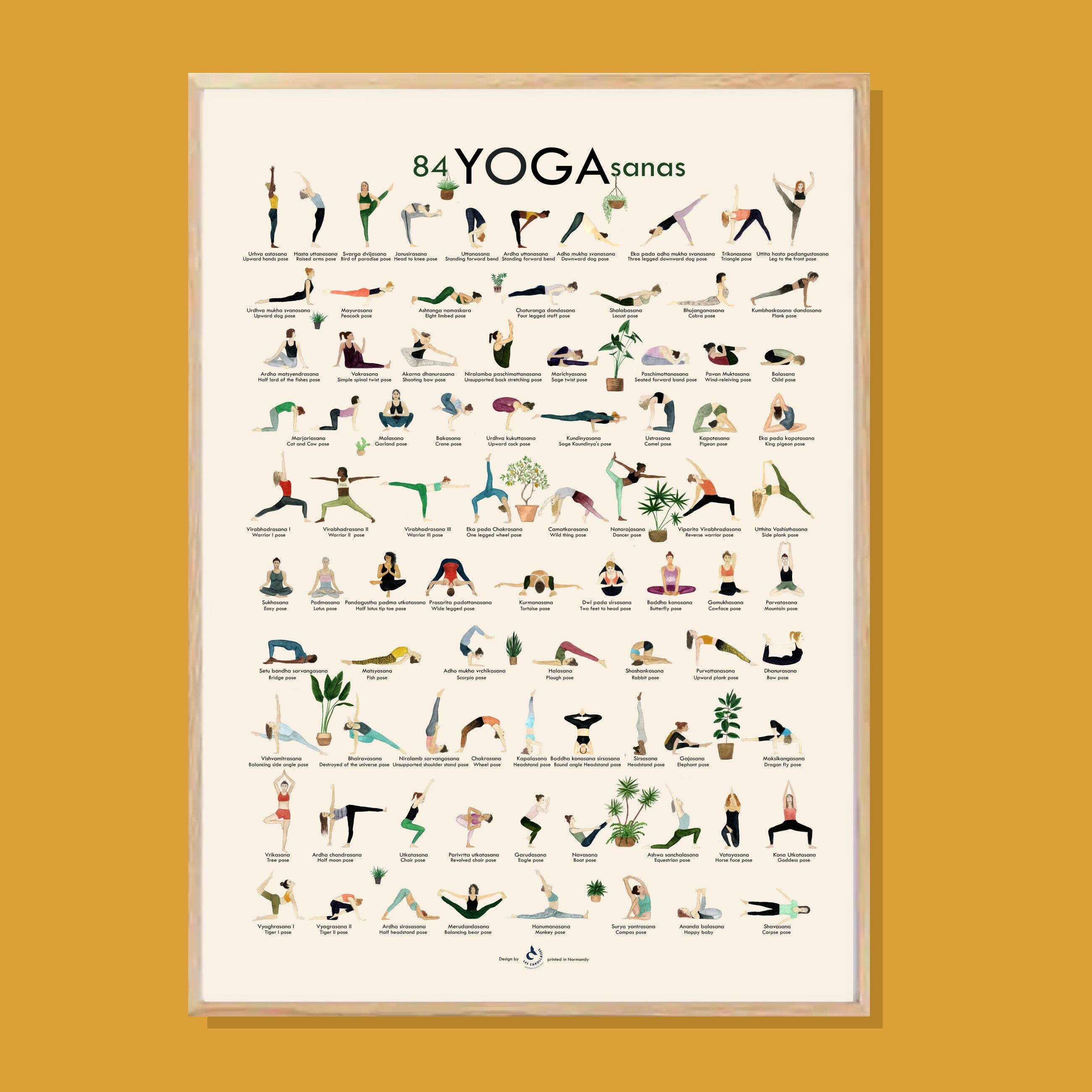 Buy wholesale Yoga posture poster // Version française