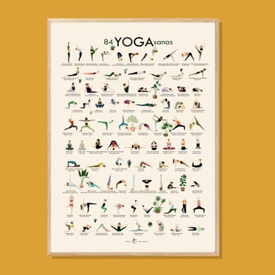 Yoga Haltung Poster // Version française