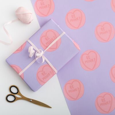 Confezione regalo Be Mine | Confezione regalo d'amore | Fogli Di Carta Da Imballaggio