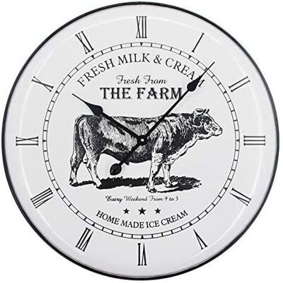 Country Chic Style Clock Diameter 62cm