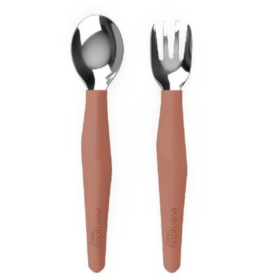 Stainless Steel Cutlery Nature Red 2-Pack