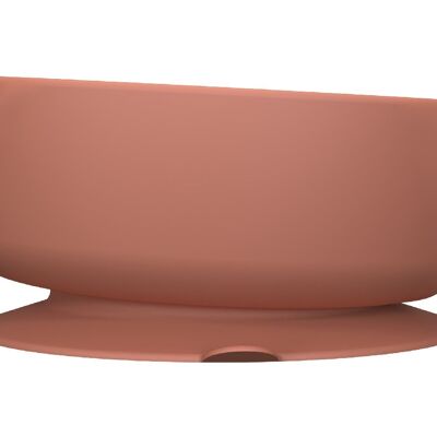Silicone Suction Bowl Nature Red
