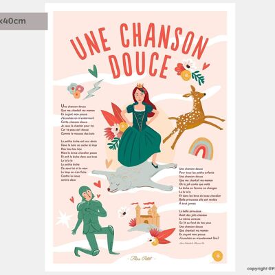 Affiche 30x40 - Une chanson douce, berceuse
