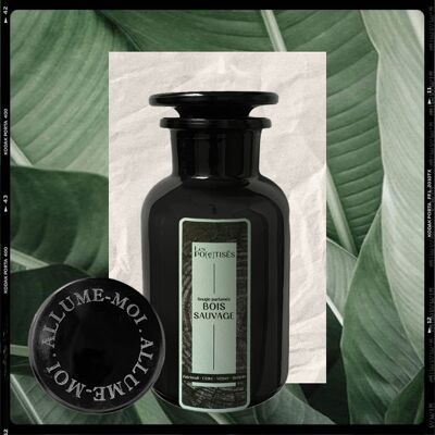 Bougie Personnalisée | Votre message gravé | Apothecary Apothicaire | Bois Sauvage | 250g