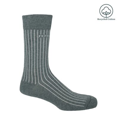 Chaussettes homme côtelées recyclées - Bleu