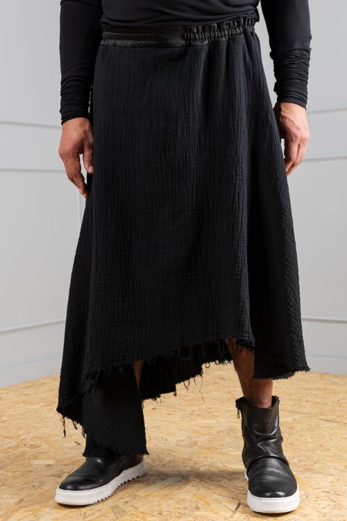 Styx black asymmetrical cotton skirt