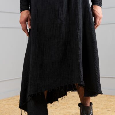 Styx black asymmetrical cotton skirt