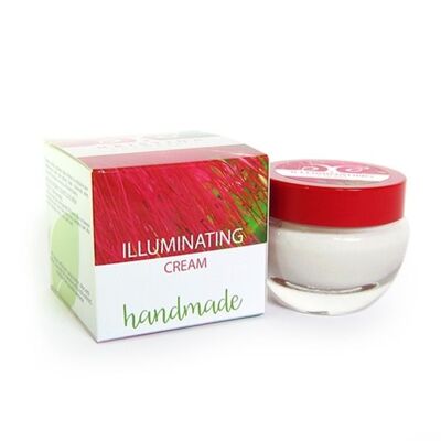 Crema facial iluminadora con polvo de plata - Hecha a mano, 50 ml