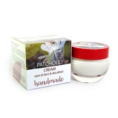 Crema facial rica en pachulí - Hecha a mano - Suavizante y reafirmante, 50 ml