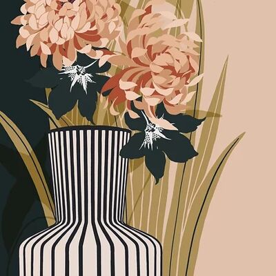 GESTREIFTE VASE - A3