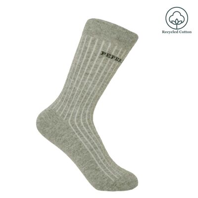 Recycled Ribbed Womens Socks - Grey