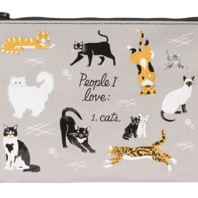 Menschen, die ich liebe: Katzen Reißverschlusstasche