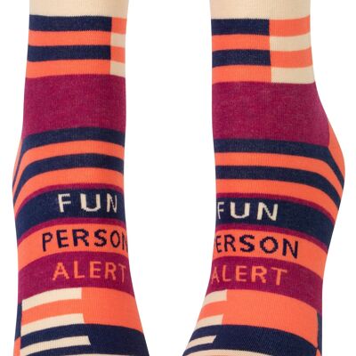 Fun Person Alert Ankle Socks - NEW!