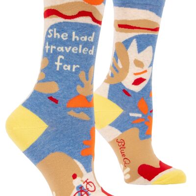 She Had Traveled Far Crew Socks