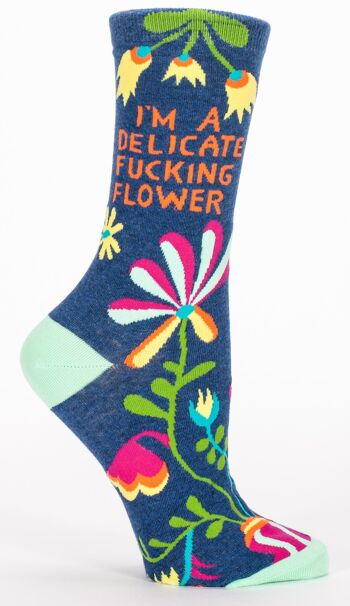 Chaussettes Delicate Fucking Flower Crew