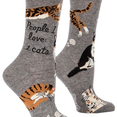 Les gens que j'aime : les chats Crew Chaussettes