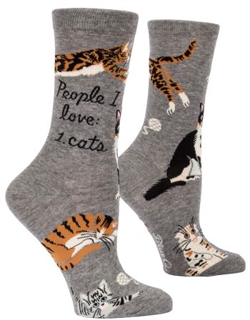 Les gens que j'aime : les chats Crew Chaussettes