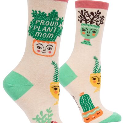 Stolze Plant Mom Crew-Socken