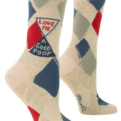 Love Me A Good Poop Crew-Socken