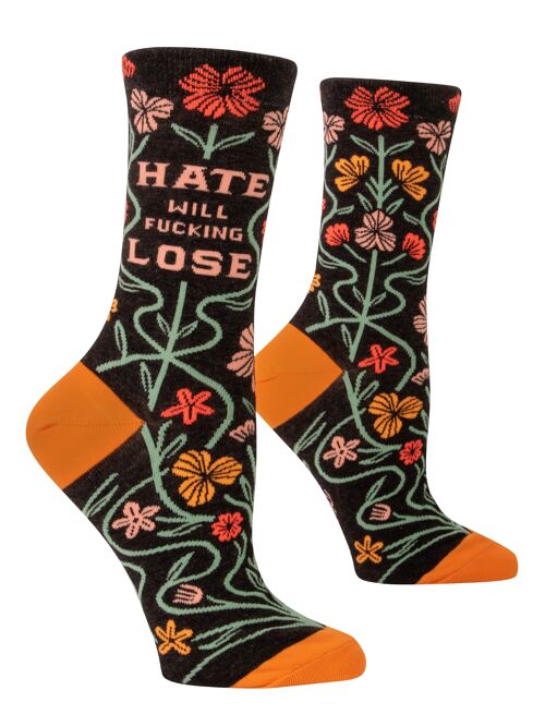 Hate Will Fucking Lose Crew Socks