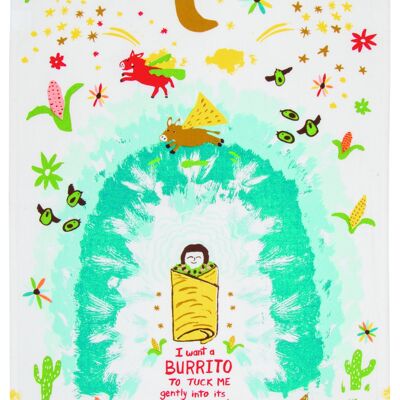 Ich möchte ein Burrito-Geschirrtuch