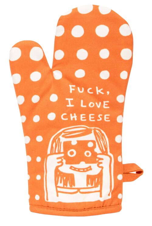 Fuck I love cheese oven mitt