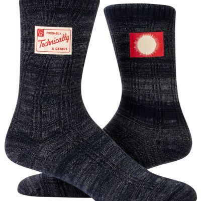 Probably A Genius Tag Socks L/XL