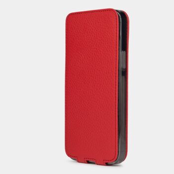 etui iphone 13 pro - cuir premium rouge 5