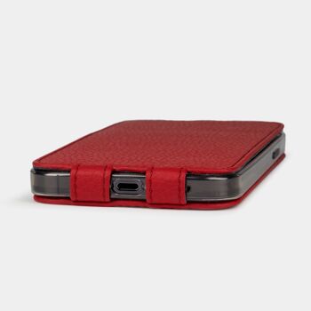 etui iphone 13 pro - cuir premium rouge 8