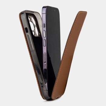 etui iphone 13 pro - cuir premium caramel 2