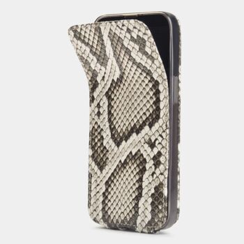 etui iphone 13 pro - cuir python naturel 4