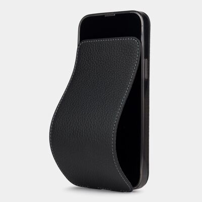 iphone 13 pro max case - black premium leather