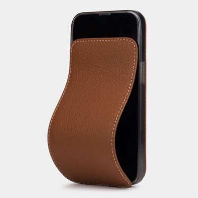 iphone 13 pro max case - caramel premium leather