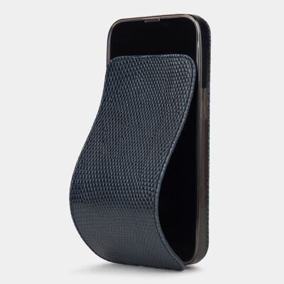 Funda iphone 13 pro max - piel de lagarto azul