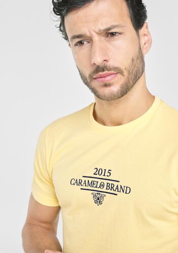 Tee-shirt jaune caramel 1