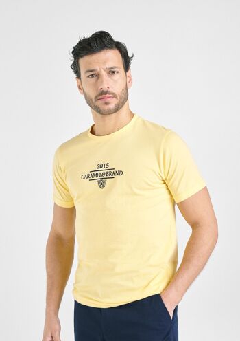 Tee-shirt jaune caramel 4