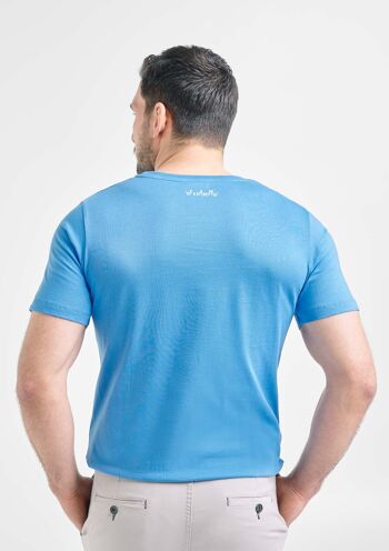 T-shirt bleu Le Cheval_logo 2