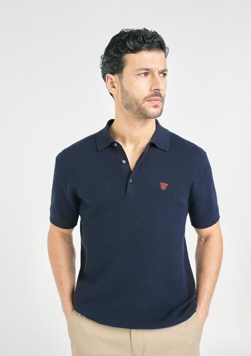 Polo Marino textura Hombre Caramelo