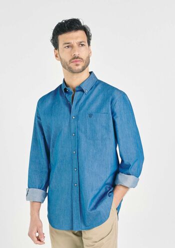 Chemise Bleu Caramel 1