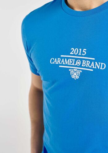 Tee-shirt bleu caramel 3