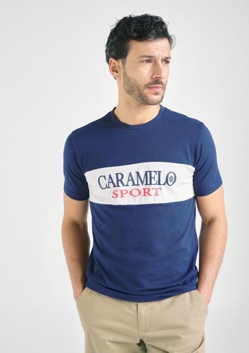 Camiseta Marino Caramelo_serigrafía logo