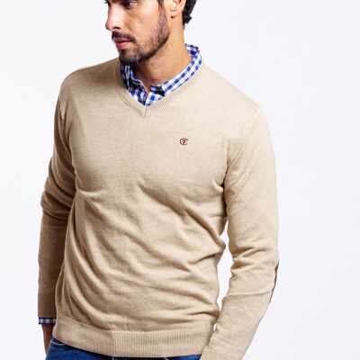 Centauro beige V-neck sweater